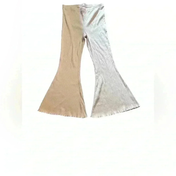 Aerie Light Purple Ribbed Flare Leg Pants, Large - Picture 2 of 5